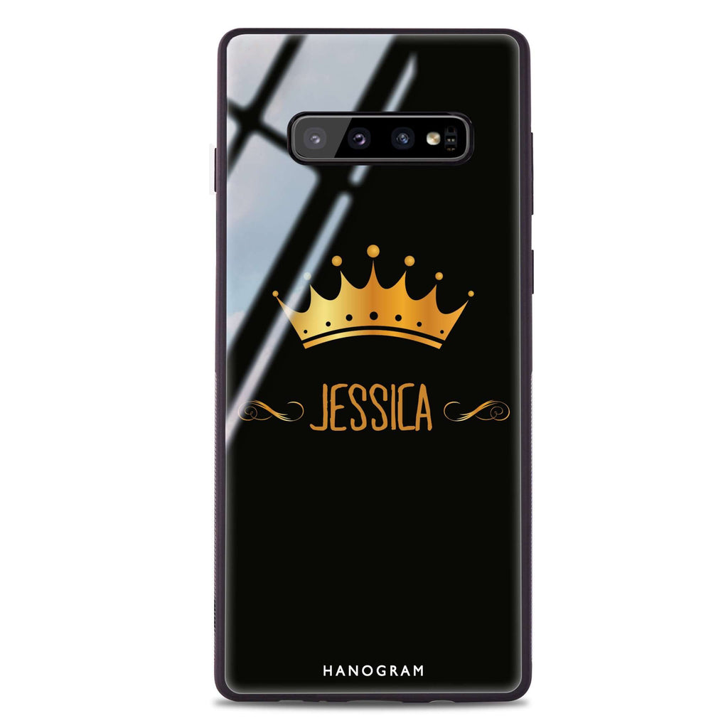 Queen's crown Samsung S10 Plus Glass Case