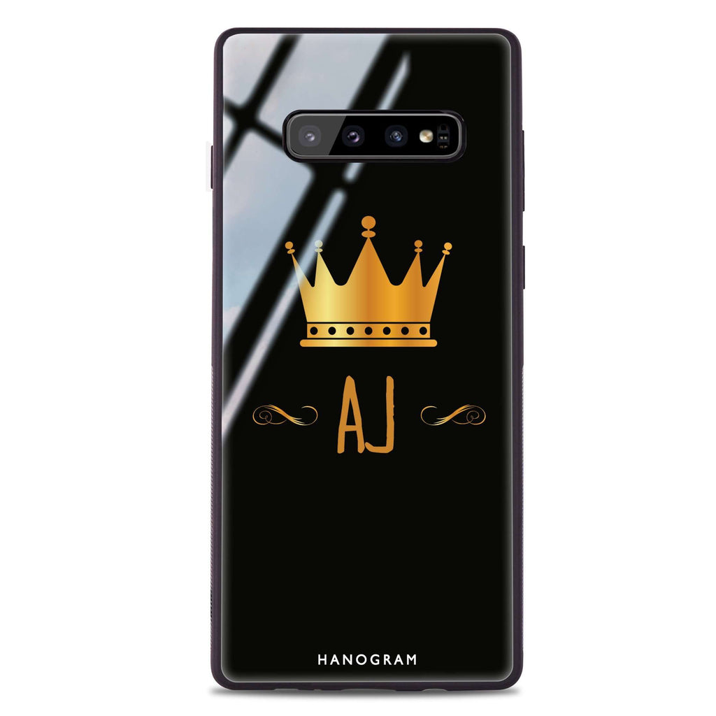 King's crown Samsung S10 Plus Glass Case