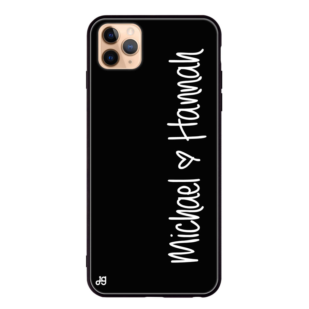 Vertical Names iPhone 11 Pro Max Glass Case