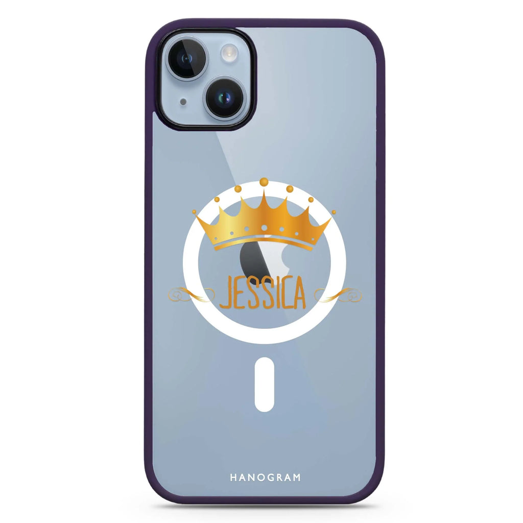 Queen's crown iPhone 14 Plus MagSafe Compatible Impact Guard Bumper Case
