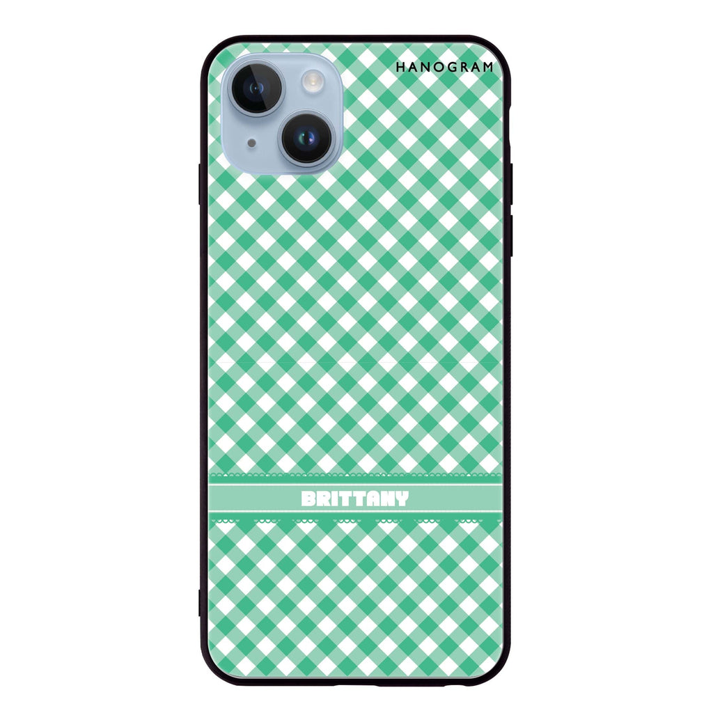 Lovely Green iPhone 14 Plus Glass Case