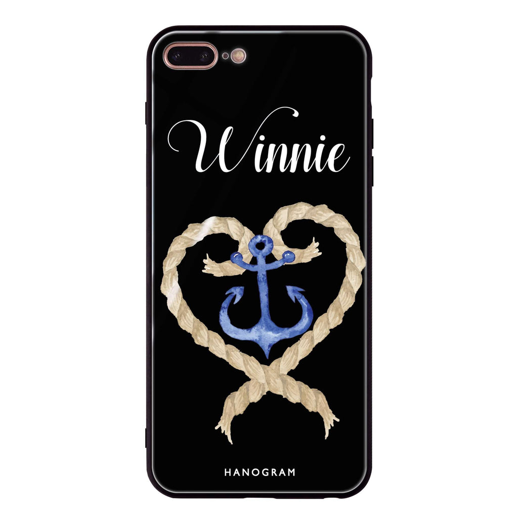 Heart & Anchor iPhone 7 Plus Glass Case