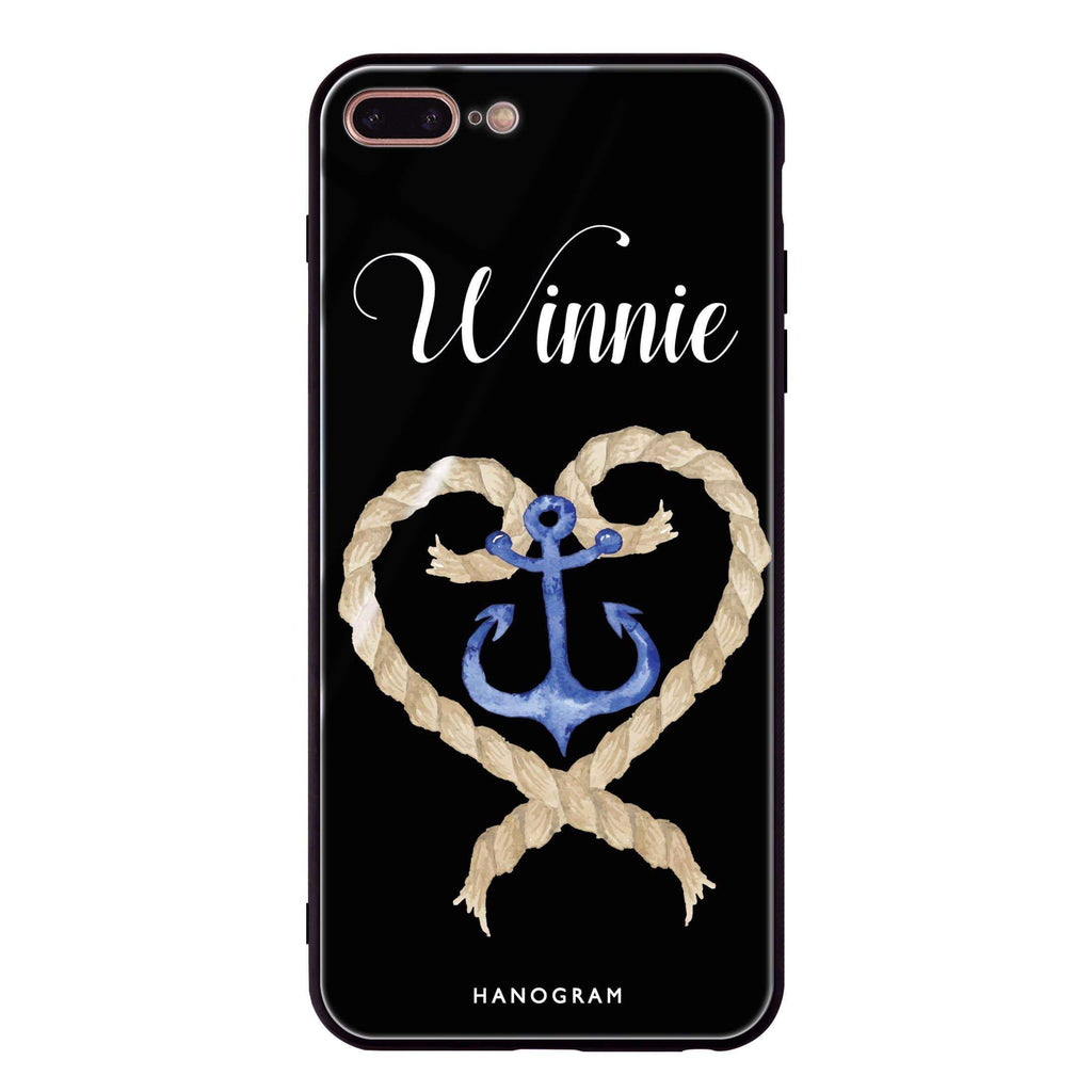 Heart & Anchor iPhone 8 Plus Glass Case