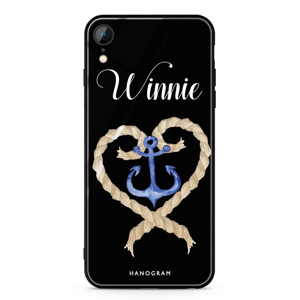 Heart & Anchor iPhone XR Glass Case