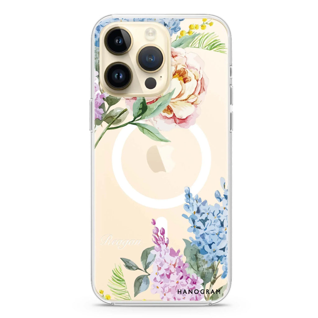 Tropical Floral iPhone 12 Pro MagSafe Compatible Ultra Clear Case