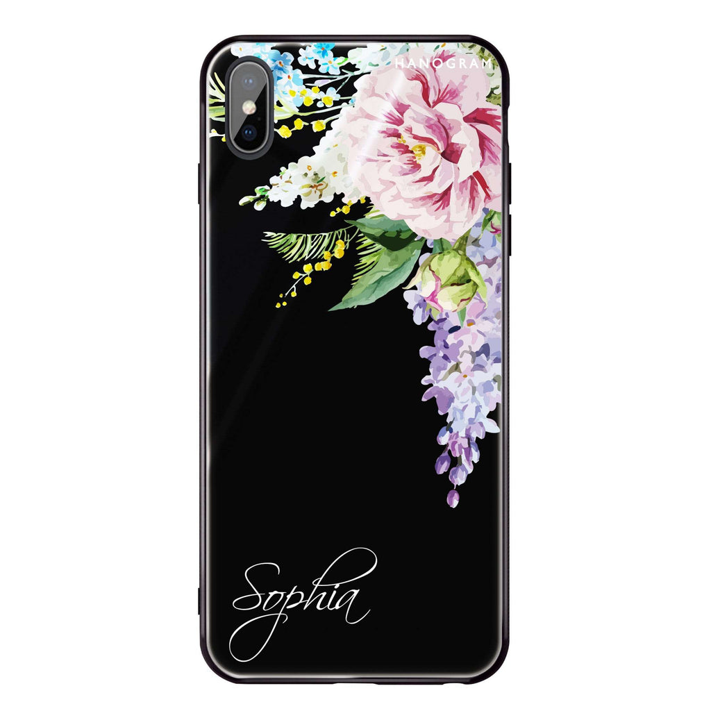 Tropical Floral II iPhone XS Max Glass Case