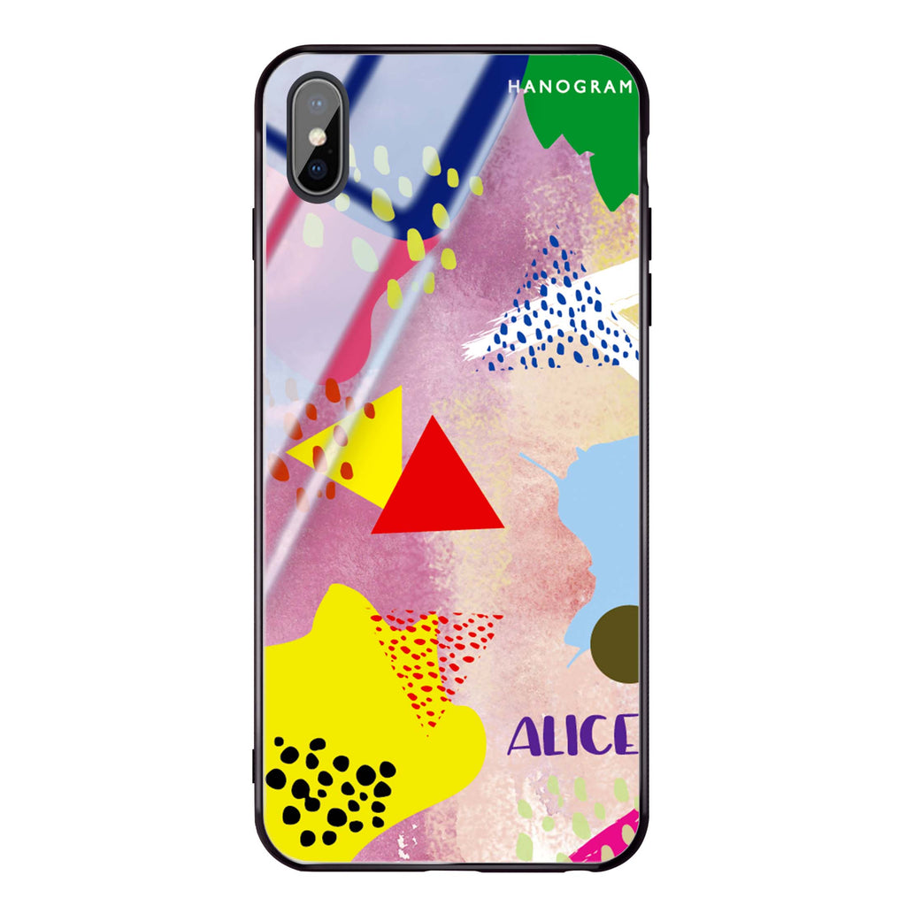 Trendy Abstract III iPhone XS Max Glass Case