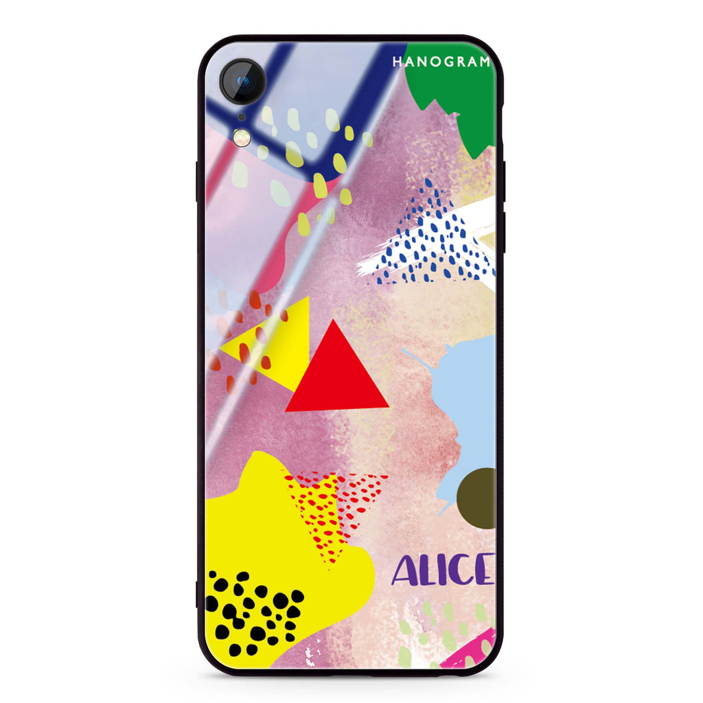Trendy Abstract III iPhone XR Glass Case